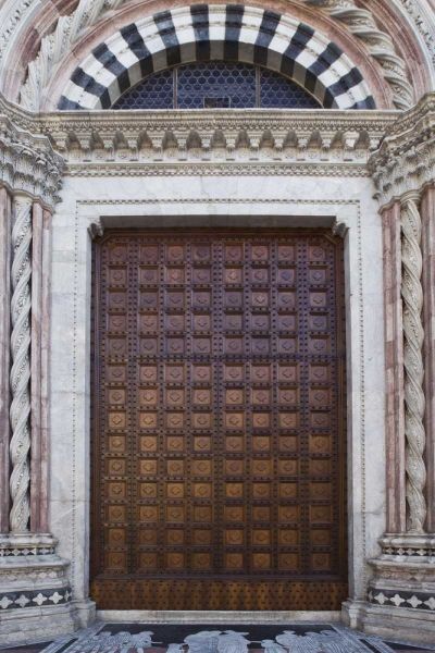 Italy, Tuscany, Siena Front door to the Duomo